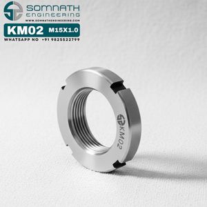 KM02 <b>Lock</b> Nuts M15X1 Precision Metric Bearing Shaft Self-Locking Fully <b>Threaded</b> for Secure Mounting Stainless Steel CLASS 4 - Product Image 2