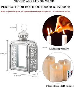 Fabricant fiable de lanternes en métal au design artistique avec panneau en verre pour la décoration de la maison et la décoration d'événements spéciaux - Product Image 2