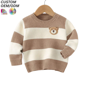 Pull en tricot personnalisé pour garçons, en coton écologique anti-boulochage, vêtements d'hiver pour enfants, support OEM ODM pour la vente en gros - Product Image 6