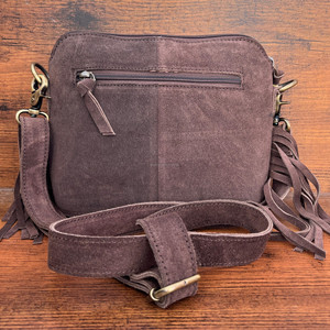 Bolso de hombro con flecos de cuero de ante genuino para mujer de alta calidad, bolso de diseñador de lujo para mujer, bolsos de marcas famosas - Product Image 4