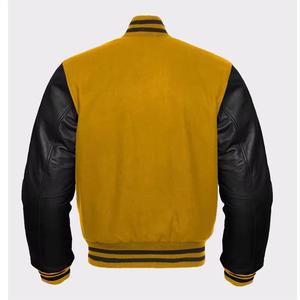 High Quality Winter Varsity Jacket Made Of Silk & Cotton Jacket For <b>Men</b> Patchwork Breathable Fabric Material OEM - Product Image 1