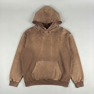 Sweat-shirt à capuche de qualité supérieure pour homme, coupe oversize, épaules tombantes, 100% coton molletonné, effet délavé. - Product Image 1