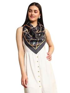 Bufandas cuadradas de moda con impresión digital personalizada, tela ligera, accesorios elegantes de alta calidad, suministro al por mayor - Product Image 3