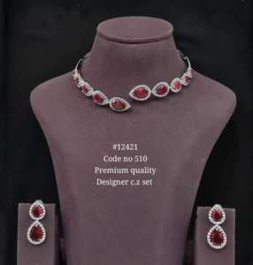 Ensemble collier et boucles d'oreilles en zircon cubique taillé perle 12421, plaqué rhodium, bijoux de mode pour femmes, idéal pour les mariages et les fêtes. - Product Image 6
