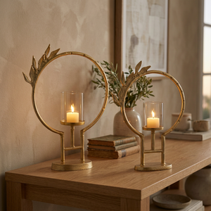 เชิงเทียนโลหะหรูหรา งานแฮนด์เมด สำหรับงานแต่งงานและคริสต์มาส ของตกแต่งบ้าน ของประดับตกแต่งโต๊ะกลาง เชิงเทียน - Product Image 1