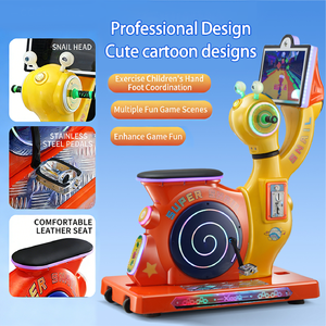 Manèges pour enfants en forme d'escargot, voitures de course, simulateur de moto à pièces, métal et plastique, interactif parent-enfant, arcade - Product Image 2