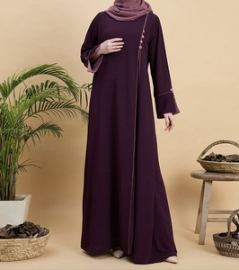 Nouvelle Abaya Traditionnelle Islamique Noire Magnifique pour Femme, Style Saoudien, en Polyester Respirant, Longueur Cheville, Collection Printemps 2026, Dubaï - Product Image 1