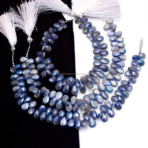 Haute qualité naturel bleu Bio pierre de lune à facettes en forme de poire 8 pouces 7X6-11X7 MM brin de pierres précieuses pour la fabrication de bijoux à bricoler soi-même en gros - Product Image 4