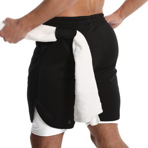 กางเกงยิมขาสั้นผู้ชายแบบสั่งทำขายส่ง OEM พร้อมสี ขนาด และโลโก้ที่ปรับแต่งได้ กางเกงยิมระบายอากาศสำหรับผู้ชาย - Product Image 1