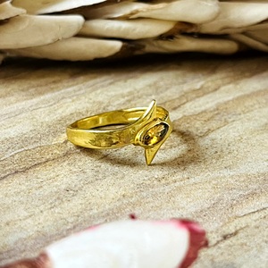 Vintage Design Boho <b>Citrine</b> <b>Rings</b> Boho Brass <b>Rings</b> Women 18k Gold Plated Minimalist Geometric Starburst Jewelry Wholesale/OEM - Product Image 4