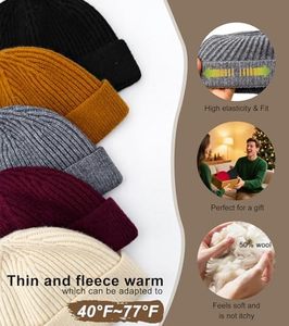Berretto da Pescatore Unisex Nero a Costine di Alta Qualità, Cappello Corto Lavorato a Maglia con Risvolto, Berretto da Marinaio Personalizzabile con Logo, Vendita all'Ingrosso OEM - Product Image 6