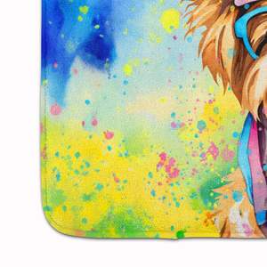 Yorkshire Terrier Hippie Dawg tapis de bain en mousse à mémoire lavable en Machine Anti-Fatigue tapis de cuisine coussin de confort pour bain cuisine - Product Image 4