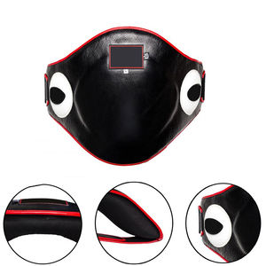 Protège-ventre de boxe en PU noir et rouge OEM, équipement de protection unisexe, résistant à l'usure, équipement d'entraînement d'arts martiaux BY Five B Sports - Product Image 3