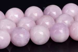 Perles de Kunzite du Brésil, pierres précieuses naturelles authentiques, demi-brin, perles rondes en vrac, 7,5 pouces, vente en gros de bijoux - Product Image 3