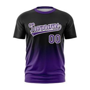 เสื้อซอฟต์บอลแบบซับลิเมชั่นสั่งทำพิเศษสำหรับผู้ชาย แขนสั้น คอกลม สีไล่ระดับดำ ระบายอากาศได้ดี ซับเหงื่อ ผลิตจากโพลีเอสเตอร์ 100% - Product Image 1