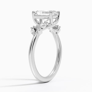 แหวน BOJ รุ่น 0149 ทรง Radiant Cut เงินแท้ 925 ประดับเพชรทรง Marquise แบบ Cluster Prong Setting แหวนเพชรเม็ดเดี่ยว 2 กะรัต สี D ความสะอาด VVS1 มอยส์ซาไนต์ GRA ลดราคา - Product Image 2