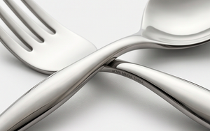 Sculpted Wave <b>Mirror</b> Flatware Set Stainless Steel With <b>Mirror</b> Polished Perfect For Kitchenware Home Hotel And Restaurant - Product Image 2