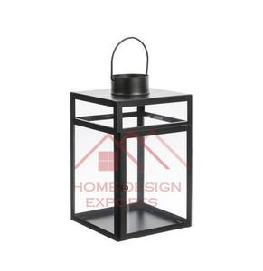 Black Finished Metal Candle <b>Lantern</b> <b>Set</b> Hot Selling Luxury Home Decor - Product Image 1