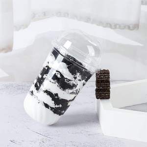 Vasos de Café Desechables en Forma de U de Plástico PET Personalizados de Venta Caliente YAMAT, Transparentes para Servir Bebidas Frías - Product Image 3