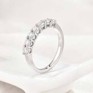 Classic Baguette Cut Lab Grown Diamond Geometric <b>Ring</b> 18K Gold Platinum Plated Prong Setting Unisex Wedding Jewelry - Product Image 3