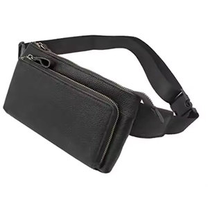 Sac banane tendance en PU avec chaîne, fermeture éclair, sac de ceinture bandoulière pour femme, idéal pour les voyages, la randonnée, la course et le cyclisme, compatible avec les téléphones - Product Image 4
