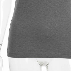T-shirt gris ample à col rond et manches courtes pour femme, coupe décontractée, 100 % coton jersey, couleur unie, toutes saisons - Product Image 6