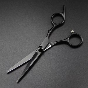 Service OEM, qualité professionnelle, ciseaux à effiler en acier japonais noir pour la coupe de cheveux de barbier - Product Image 1