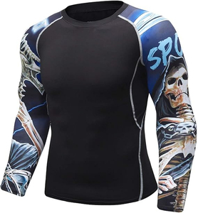 High Quality Men Compression Shirt Comfortable Stretch Gym Wear <b>Base</b> <b>Layer</b> Supplier Manufacturer - Product Image 2