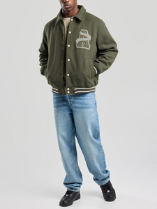 Veste universitaire personnalisable en couleur et taille, prix raisonnable, best-seller, streetwear, couleur unique, veste de baseball universitaire pour hommes - Product Image 4