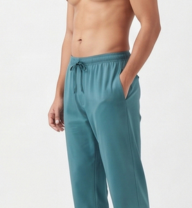 OEM Custom <b>Summer</b> Baggy Pant Men's Casual 100% Cotton Polyester Mid Drawstring Waist Straight Oersize Sleepover <b>Trouser</b> Men - Product Image 6