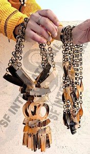 Horn Pendant Necklace Gold Plated Chain Vintage Animal Shape Unisex Jewelry men women luxury neck wear lockrt - Product Image 4