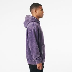 Custom Men's <b>Oversized</b> Rhinestone Purple Acid Wash Hoodie <b>Vintage</b> Cotton Streetwear Pullover Hooded <b>Sweatshirt</b> Wholesale - Product Image 4