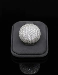 Anillo de Lujo para Hombre, Estilo Hip Hop, con Diamantes Ovalados en Racimo, Totalmente Cubierto de Diamantes, Joyería Exclusiva, Hecho en Plata de Ley 925 o Oro de 10K o 14K - Product Image 3