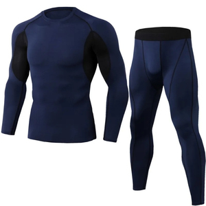 OEM Sublimation Spandex Nylon MMA Suits <b>Men</b> Spandex/Nylon Seamless 2 Piece Set Quick Dry <b>Compression</b> Rash Guard <b>Shorts</b> - Product Image 6
