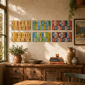 <span class=keywords><strong>Plaque</strong></span> Métallique Vintage Style Urbain Espagnol, <span class=keywords><strong>D</strong></span>écoration Murale Rustique Rétro pour Bar et Garage - Product Image 3