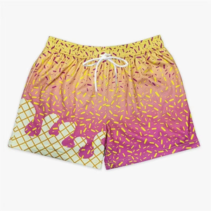 Shorts de jogging pour hommes personnalisés en toile imprimée par sublimation, coupe mi-longue, écologiques, respirants, avec cordon de serrage, haute qualité, nouveauté - Product Image 2