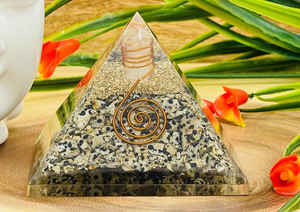Al por mayor jaspe dálmata orgonita pirámide tallada piedra preciosa árbol vida Reiki curación Feng Shui decoración del hogar amor estilo piedra artesanías - Product Image 4