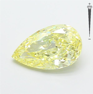 Diamante Cultivado en Laboratorio con Certificación IGI, 2.08 CT, Corte PEAR MODIFIED, Color Amarillo Fantasía, Claridad VVS2, CVD LG 795645251 para Joyería ROYAL - Product Image 4