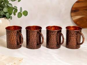 Taza de Cobre con Asa, Diseño Vintage, Resistente al Calor, para Uso en Exteriores - Product Image 4