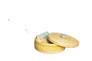 กล่องไม้โรติชามะม่วงทรงกลมพร้อมฝาไม้พิมพ์ลายสำหรับเก็บอาหาร - Product Image 4