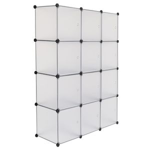 Étagère de rangement 12 cubes blanche, bibliothèque et étagère pour l'organisation de placards, organisateur de jouets, armoire – Produit YF - Product Image 4