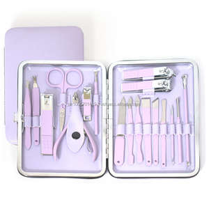 Juego de Manicura y Pedicura de Acero Inoxidable de 18 Piezas, Diseño Nuevo de Fábrica, Duradero, para Cuidado Personal, Color Personalizable - Product Image 1