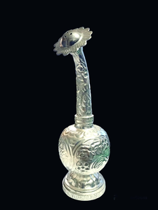 Arroseur d'eau décoratif traditionnel Gulab Pash en argent, motif floral - Product Image 5