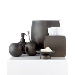 Ensemble d'accessoires de salle de bain en bambou naturel, écologique, distributeur de savon en bois, gobelet, boîte à mouchoirs, décoration de vanité, ensemble de salle de bain anti-poussière - Product Image 6