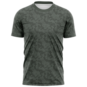 เสื้อยืดคอกลมแขนสั้นลายพรางพิมพ์ลายแบบซับลิเมชั่นสำหรับผู้ชาย แห้งเร็ว ทรงปกติ ผ้าโพลีเอสเตอร์ถัก สไตล์ลำลอง - Product Image 1
