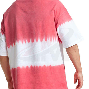Camiseta Casual de Manga Corta con Cuello Redondo y Estampado Tie-Dye para Hombre, 100% Algodón Tejido Transpirable, Diseño con Logotipo Frontal, Algodón Premium - Product Image 5
