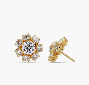 Pendientes de Diamantes Cultivados en Laboratorio a Precio de Fábrica, Certificados por IGI, Joyería Personalizada para Mujer, Corte Brillante, Claridad VVS, Color F, Oro - Product Image 2