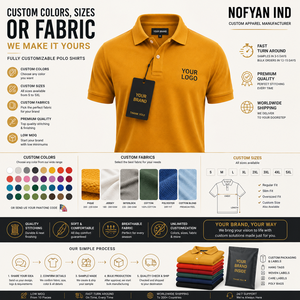 ผู้ผลิตเสื้อโปโลแบบกำหนดเอง รับผลิตแบบ OEM ODM |   เสื้อโปโลผ้าคอตตอนปิเก้แบรนด์ส่วนตัว |   ผู้ผลิตและจำหน่ายเสื้อผ้า MOQ ต่ำ - Product Image 2