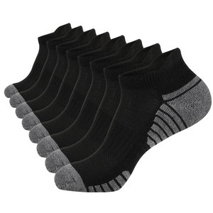 8 Pares de Calcetines Deportivos para Hombre, Calcetines de Running con Amortiguación, Calcetines Cortos para Hombre, Paquete de 8, Negros, Transpirables y que Absorben la Humedad - Product Image 1