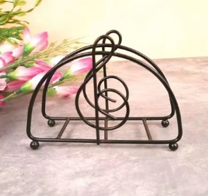Elegant <b>Iron</b> Napkin Basket For Festive Occasions Perfect For Decorative Use In Parties And Family Dinners - Product Image 2